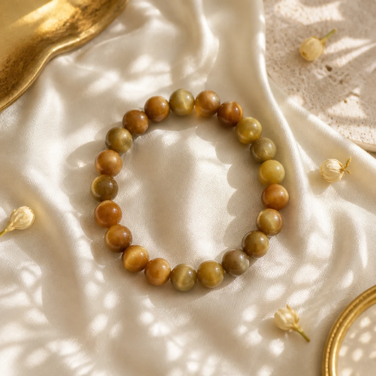 Cat’s-Eye Bracelet - Cat’s-eye bead bracelet from Lucky Gem House