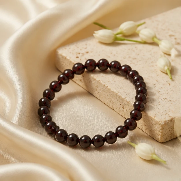 Garnet Bracelet - Natural stone bracelet from Lucky Gem House