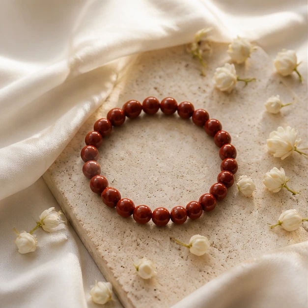 Red Jasper Bracelet - Natural stone bracelet from Lucky Gem House